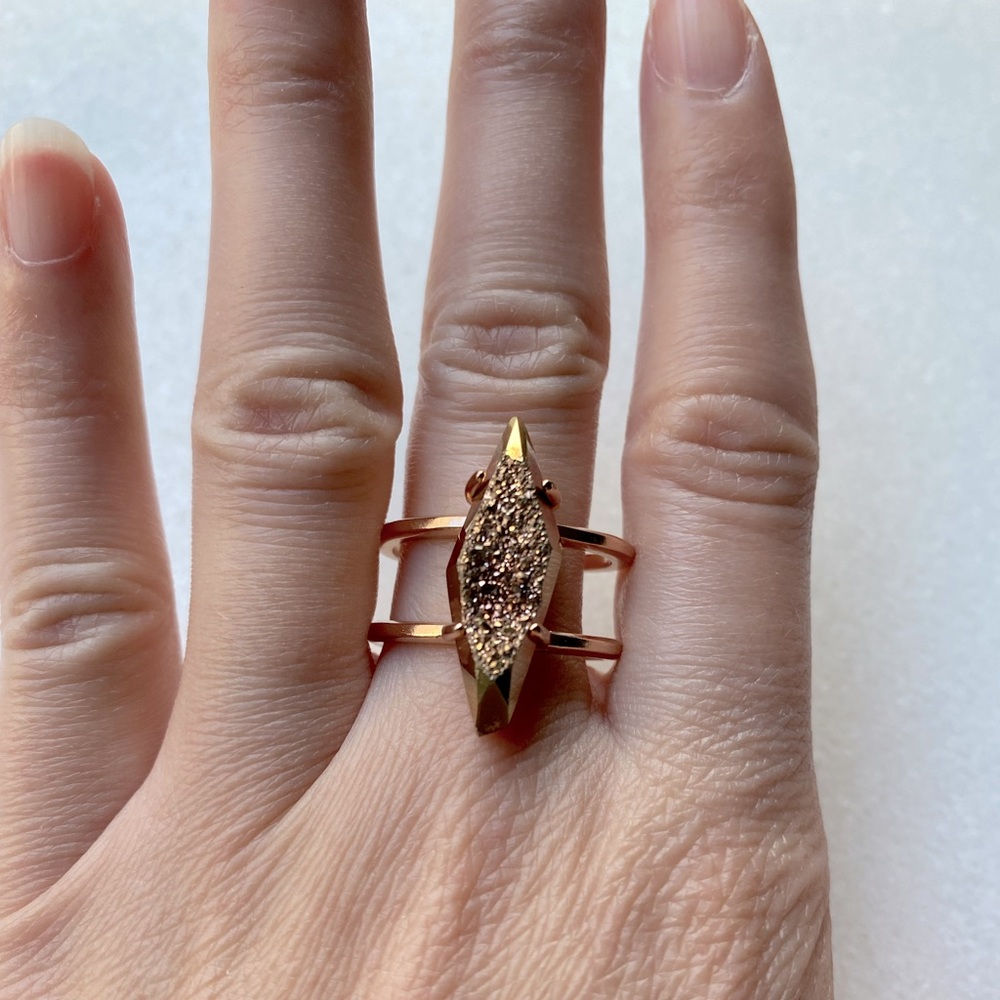Rose Gold Drusy Ring